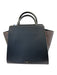 Zac Posen Black & Gray Leather Color Block Top Handle Crossbody Strap Incl Bag Black & Gray / XL