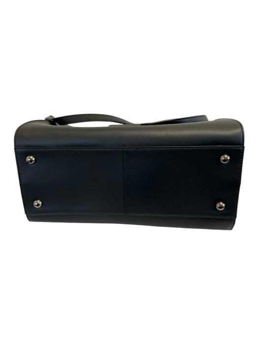 Zac Posen Black & Gray Leather Color Block Top Handle Crossbody Strap Incl Bag Black & Gray / XL