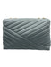 Tory Burch Slate Blue Leather Diagonal Stitching GHW Chain Dust Bag Incl. Bag Slate Blue / Small