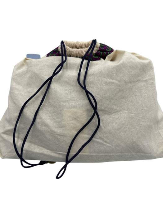 Tory Burch Slate Blue Leather Diagonal Stitching GHW Chain Dust Bag Incl. Bag Slate Blue / Small