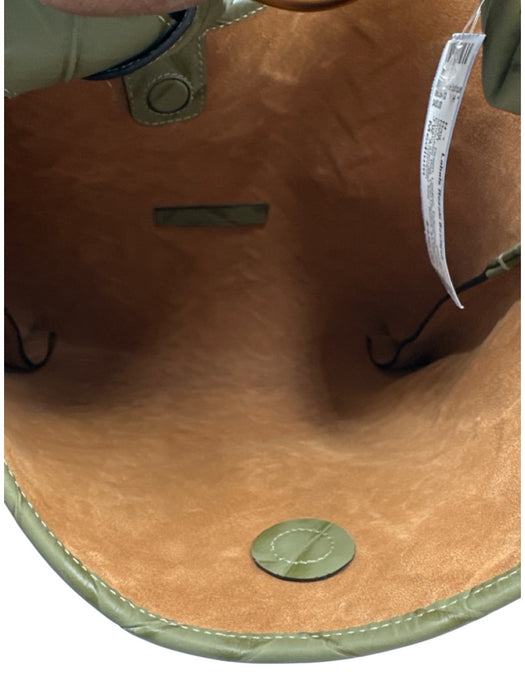 J.W. Anderson Green Leather Embossed Shoulder Bag Gold Hardware Bag Green / Medium