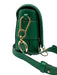 See By Chloe Emerald Green Leather Suede Gold Hardware Crossbody Bag Emerald Green / Small