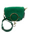 See By Chloe Emerald Green Leather Suede Gold Hardware Crossbody Bag Emerald Green / Small