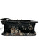 Henri Bendel Black, Cream, Blush Coated Leather Floral Gunmetal Hardware Bag Black, Cream, Blush / XS