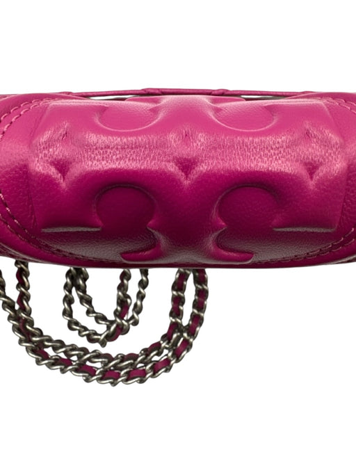Tory Burch Magenta Leather Quilted Crossbody Chain Flap Bag Magenta / XS
