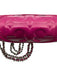 Tory Burch Magenta Leather Quilted Crossbody Chain Flap Bag Magenta / XS