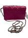 Tory Burch Magenta Leather Quilted Crossbody Chain Flap Bag Magenta / XS