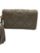 Tory Burch Gray Leather Quilted Crossbody Chain Flap Dust Bag Incl. Bag Gray / XS