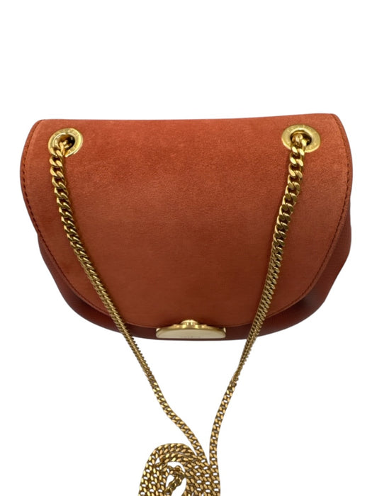 Polene Terracotta Suede & Leather Brush Gold Hardware Chain Dust Bag Incl. Bag Terracotta / Small