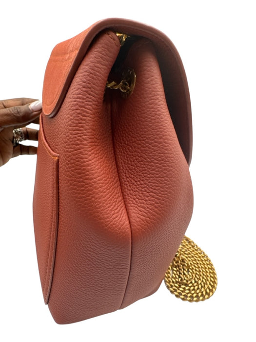 Polene Terracotta Suede & Leather Brush Gold Hardware Chain Dust Bag Incl. Bag Terracotta / Small
