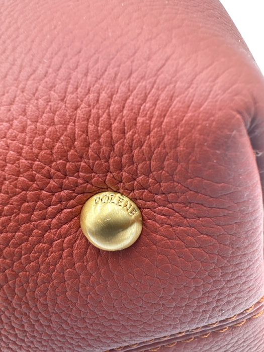 Polene Terracotta Suede & Leather Brush Gold Hardware Chain Dust Bag Incl. Bag Terracotta / Small