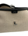 Toteme Beige Canvas Black Leather Trim Crossbody Strap Clutch Dust Bag Incl. Bag Beige / Mini
