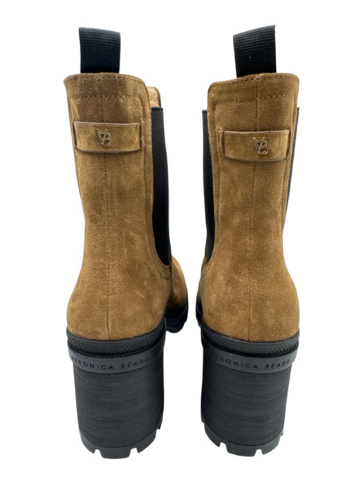 Veronica Beard Shoe Size 11 Tan & black Suede Elastane Calf High Chelsea Booties Tan & black / 11