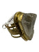Zoe & Chloe and Co Clear & Gold Gold Plated Quartz Stone Chunky Ring Clear & Gold