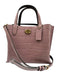Coach Light Purple Leather Coated Croc Embossed Gold Hardware Crossbody Bag Light Purple / XS