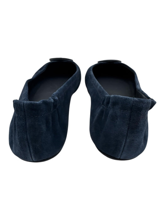Tory Burch Shoe Size 10.5 Navy Suede Logo Ballet Flats Navy / 10.5