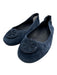 Tory Burch Shoe Size 10.5 Navy Suede Logo Ballet Flats Navy / 10.5