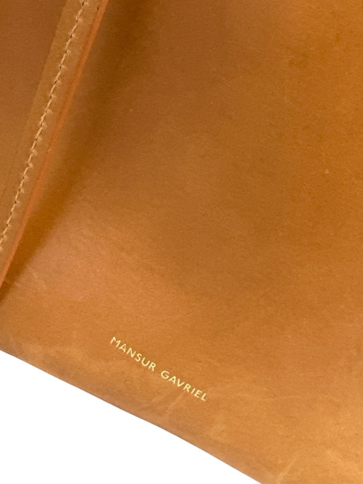 Mansur Gavriel Tan Leather Drawstring Crossbody Bucket Pouch Inc. Bag Tan / M/L