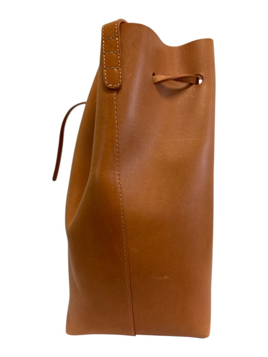 Mansur Gavriel Tan Leather Drawstring Crossbody Bucket Pouch Inc. Bag Tan / M/L