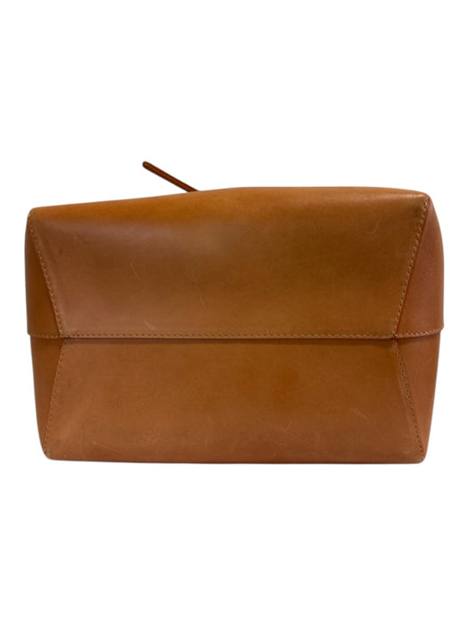 Mansur Gavriel Tan Leather Drawstring Crossbody Bucket Pouch Inc. Bag Tan / M/L