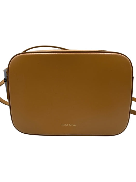 Mansur Gavriel Tan Leather Gold hardware Box Crossbody Bag Tan / Mini