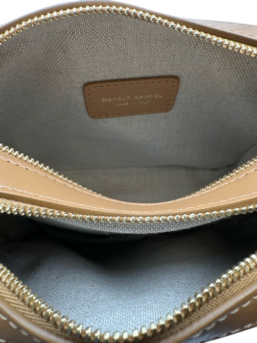 Mansur Gavriel Tan Leather Gold hardware Box Crossbody Bag Tan / Mini