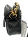 Tory Burch Black Leather Quilted Logo GHW Crossbody Bag Black / XS