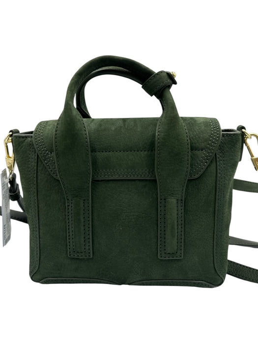 3.1 Phillip Lim Dark Green Suede Gold hardware Zippers Crossbody Bag Dark Green / XS