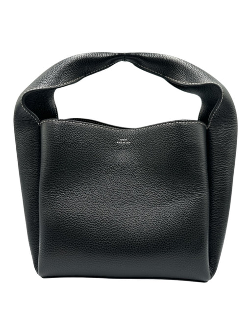 Toteme Black Leather Pebbled Stiching Crossbody Strap Incl Bucket Bag Black / Small