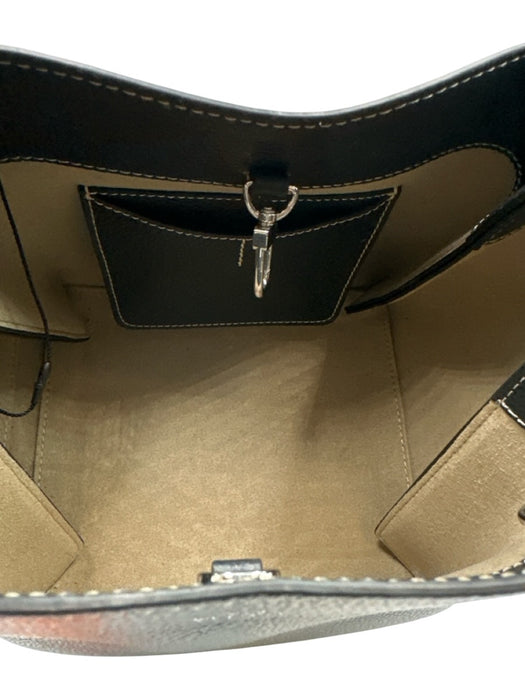 Toteme Black Leather Pebbled Stiching Crossbody Strap Incl Bucket Bag Black / Small