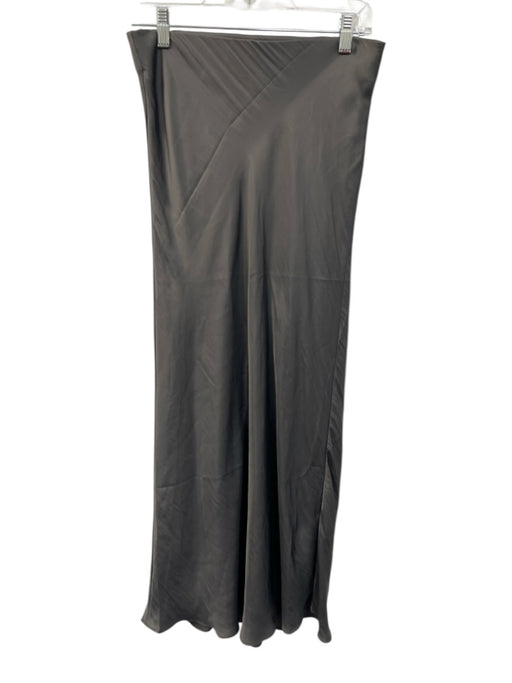 Evereve Size Medium Gray Polyester Elastic Satin Sheath Dress Gray / Medium