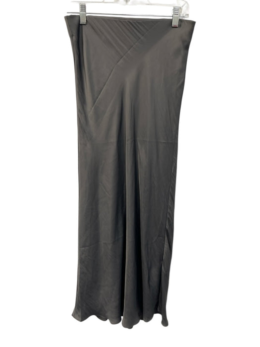 Evereve Size Medium Gray Polyester Elastic Satin Sheath Dress Gray / Medium