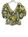Farm Rio Size Small Yellow, Green, Red Cotton Half Puff Sleeve Fruit Lace Top Yellow, Green, Red / Small