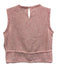 Maje Size 3 Pink Polyester Blend Sleeveless Tweed Drawstring Waist Fringe Top Pink / 3