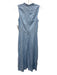 Theory Size 4 Light Blue Viscose Sleeveless Gathered Mock Neck Midi Dress Light Blue / 4