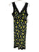 Diane Von Furstenberg Size XS Black, Yellow, Blue Sleeveless Lemons Midi Dress Black, Yellow, Blue / XS