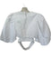 Lusana Size 2 White Cotton 3/4 Balloon Sleeve Cropped Top White / 2