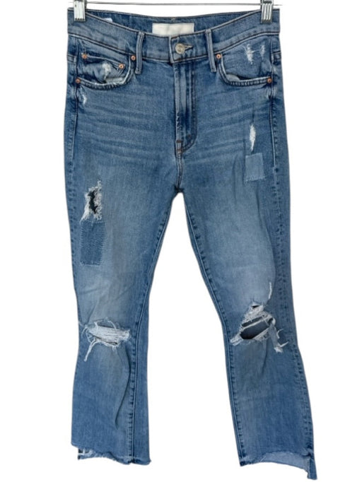 Mother Superior Size 25 Light Wash Cotton High Waist Distressed Bootcut Jeans Light Wash / 25