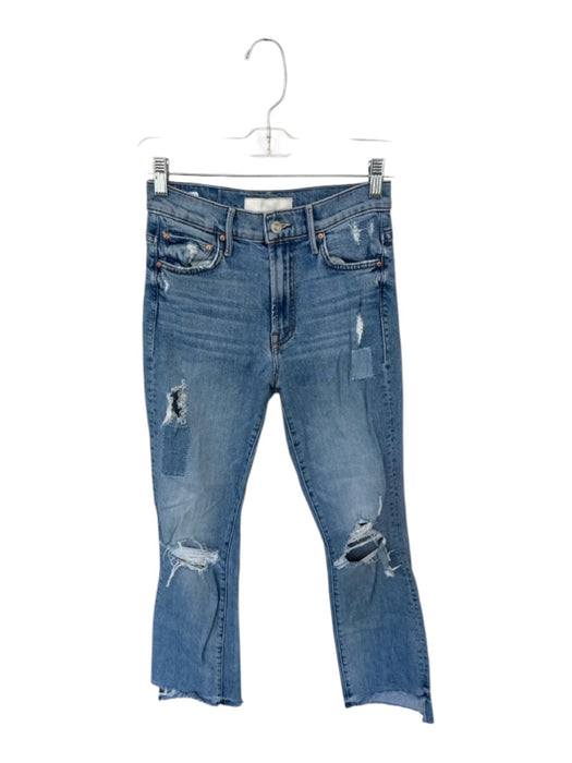 Mother Superior Size 25 Light Wash Cotton High Waist Distressed Bootcut Jeans Light Wash / 25