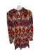 Uncle Frank Size XS Multi Long Sleeve Buttons Pockets Midi Dress Multi / XS