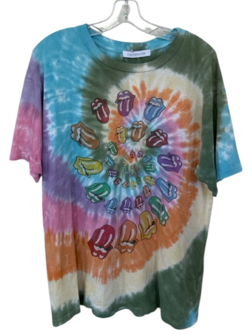 Daydreamer Size M Multi Cotton Short Sleeve Tie Dye Top Multi / M