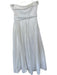 Lulus Size XS White Cotton Strapless Side Zip Pleated Maxi Dress White / XS