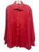 Kiton Size Est L Red Cotton Solid Button Up front pocket Men's Long Sleeve Shirt Red / Est L