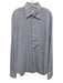 Armani Size L Blue & White Cotton Striped Button Up Men's Long Sleeve Shirt Blue & White / L