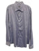 Armani Size 17.5 Blue Cotton Solid Button Up Point Collar Long Sleeve Shirt Blue / 17.5