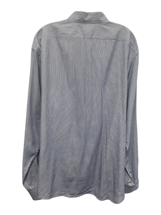 Ralph Lauren Black Size XXL Blue & White Cotton Striped Men's Long Sleeve Shirt Blue & White / XXL
