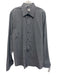Armani Size 17.5 Gray & Black Cotton Plaid Button Up Men's Long Sleeve Shirt Gray & Black / 17.5