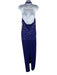 St John Evening Size M / 8 Royal Purple & Gold Wool Blend Knit Embellished Dress Royal Purple & Gold / M / 8
