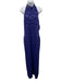 St John Evening Size M / 8 Royal Purple & Gold Wool Blend Knit Embellished Dress Royal Purple & Gold / M / 8