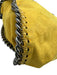 Stella McCartney Yellow Faux Suede Chain Trim Magnetic Snap Closure Slouchy Bag Yellow